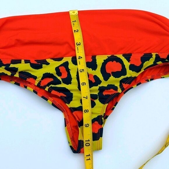 L*Space Orange Leopard Print Cheeky Bikini Bottom - Picture 7 of 7